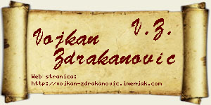 Vojkan Ždrakanović vizit kartica